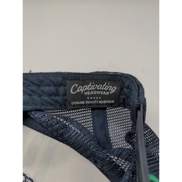 Notre Dame Fighting Irish Embroidered Shamrock Meshback Snapback Hat Blue White - Picture 10 of 10